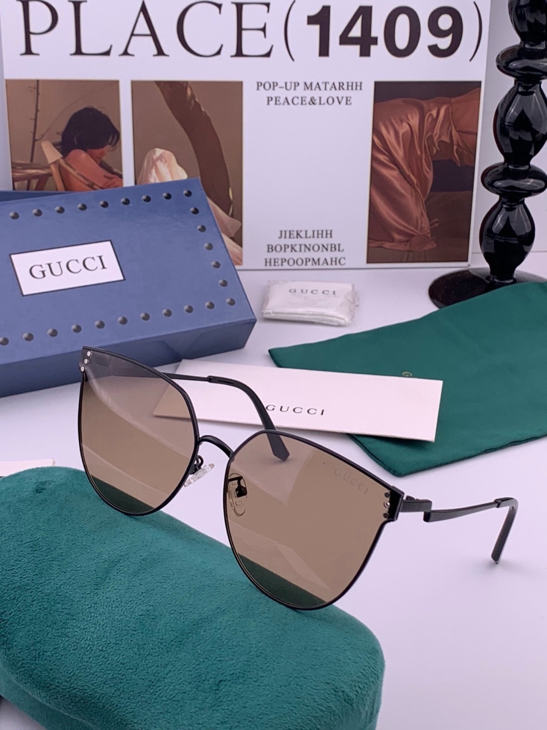 🔺 【GUCCI】开春新款 潮流爆款 时尚太阳镜 高品质 佩戴舒适 网红潮款墨镜 型号：G3660