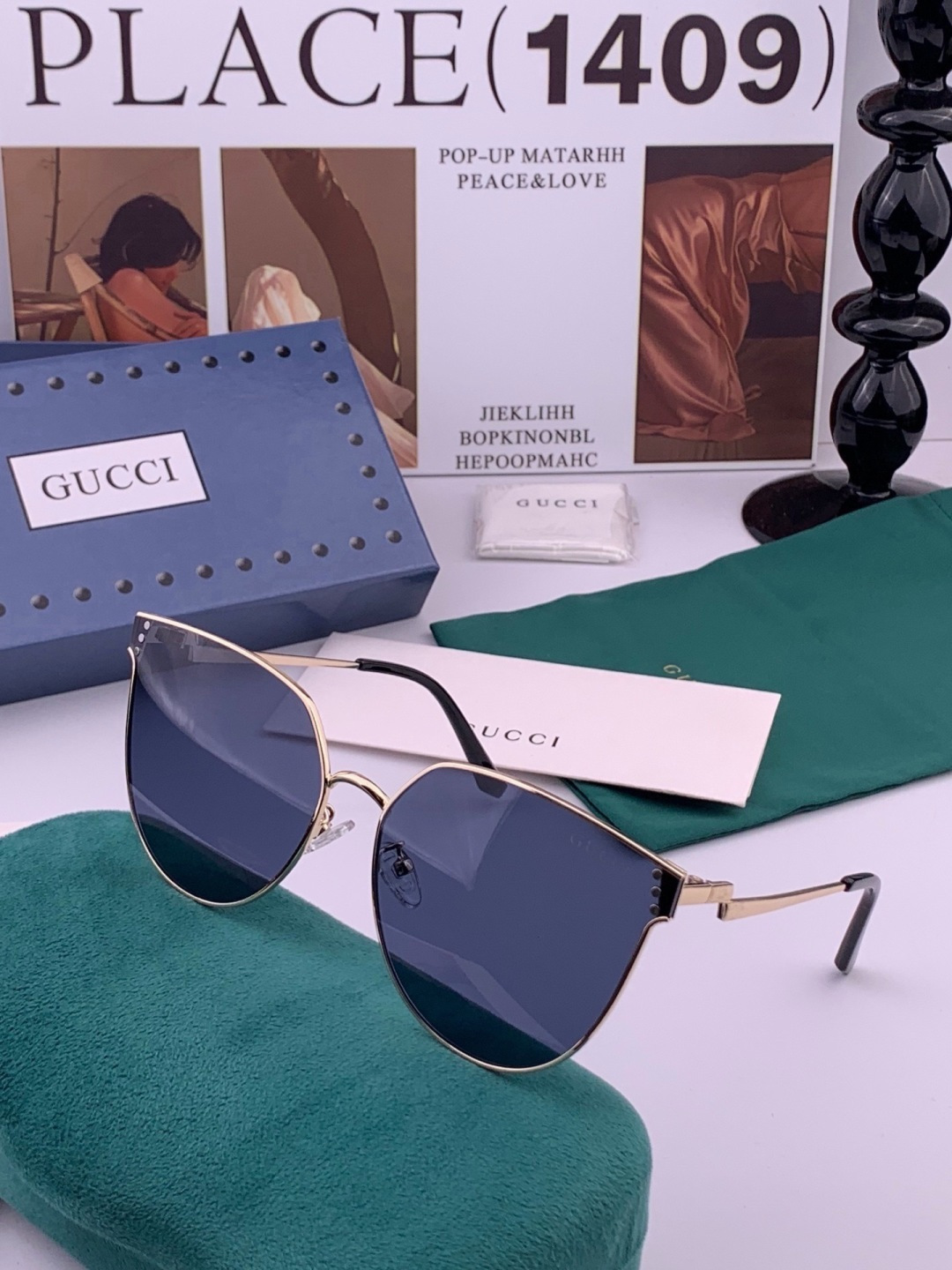 🔺 【GUCCI】开春新款 潮流爆款 时尚太阳镜 高品质 佩戴舒适 网红潮款墨镜 型号：G3660