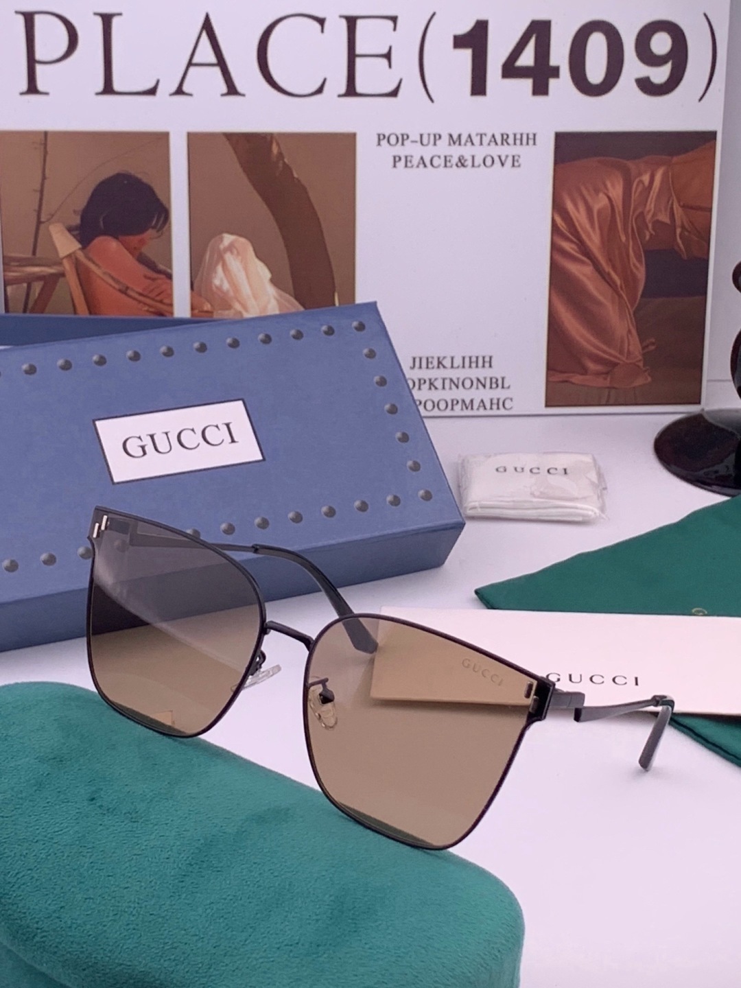 🔺 【GUCCI】开春新款 潮流爆款 时尚太阳镜 高品质 佩戴舒适 网红潮款墨镜 型号：G2660