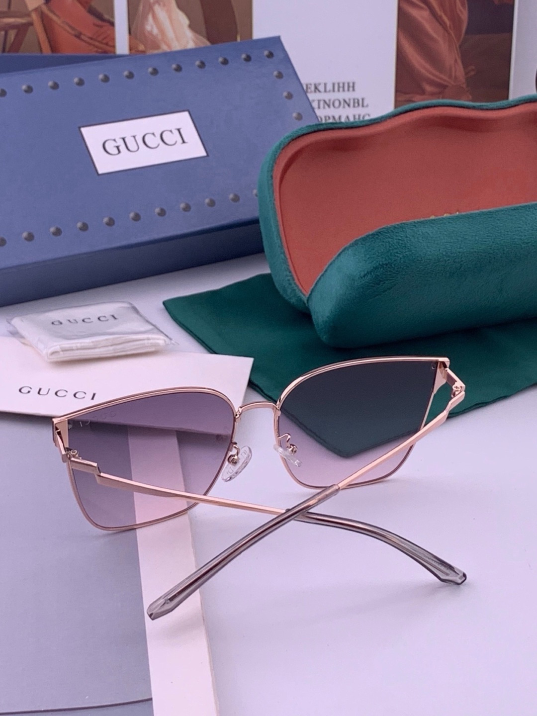 🔺 【GUCCI】开春新款 潮流爆款 时尚太阳镜 高品质 佩戴舒适 网红潮款墨镜 型号：G2660