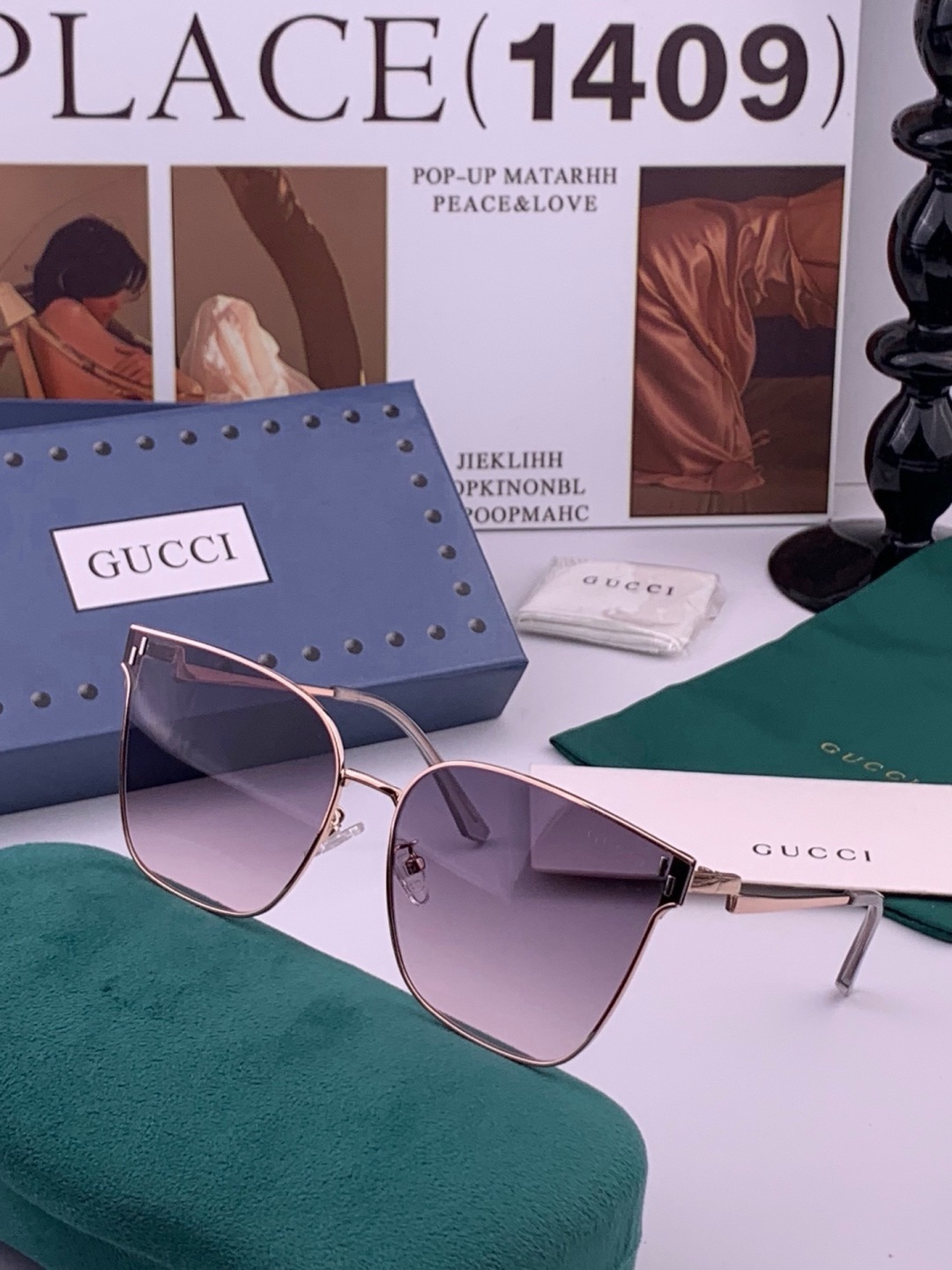 🔺 【GUCCI】开春新款 潮流爆款 时尚太阳镜 高品质 佩戴舒适 网红潮款墨镜 型号：G2660