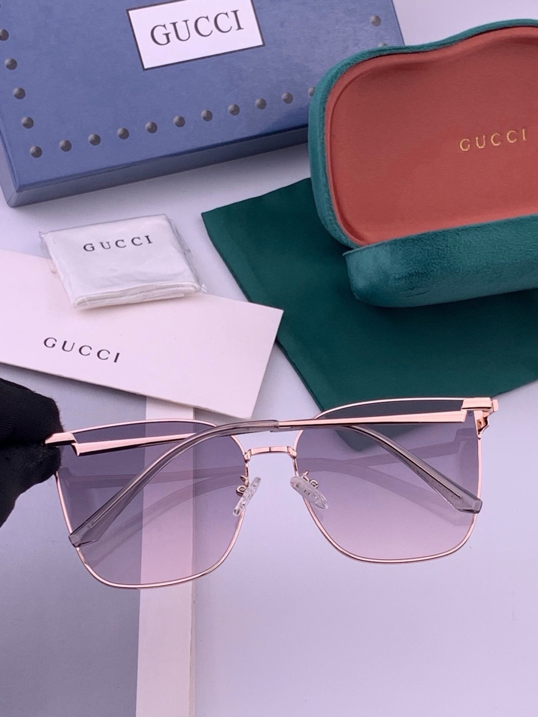 🔺 【GUCCI】开春新款 潮流爆款 时尚太阳镜 高品质 佩戴舒适 网红潮款墨镜 型号：G2660
