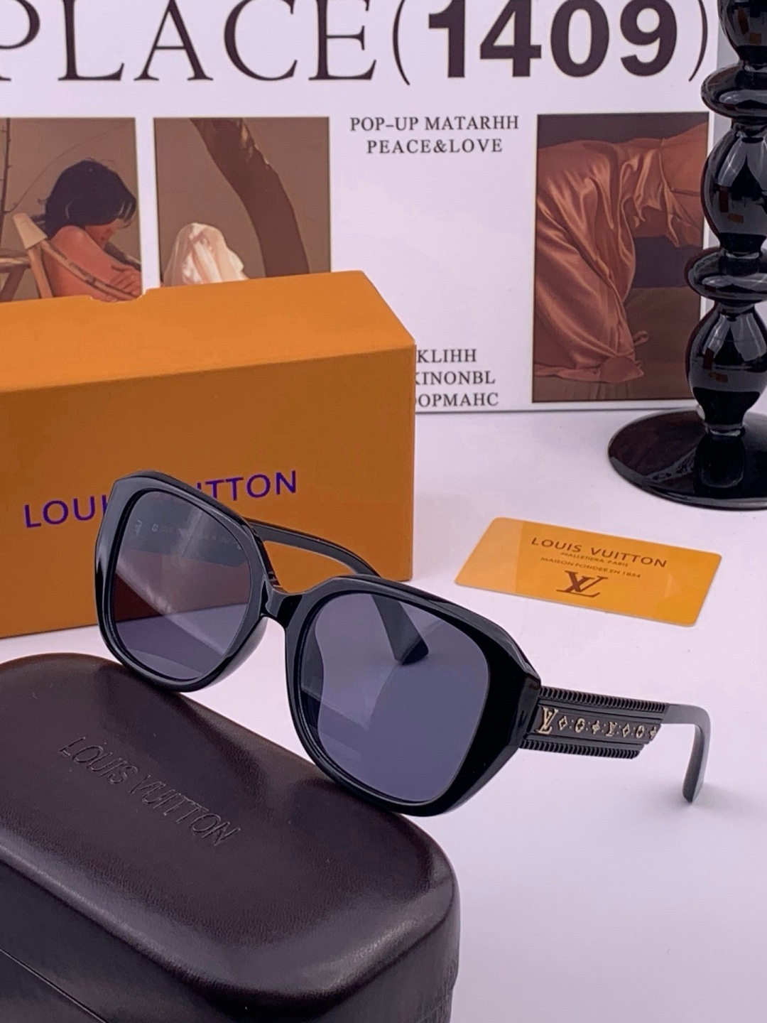 🔺LV🔻早春新款，众多明星同款[色]LV‼️‼️新款大框墨镜 ，🌈🌈宝丽来超清太阳镜🔝🔝型号：L17006