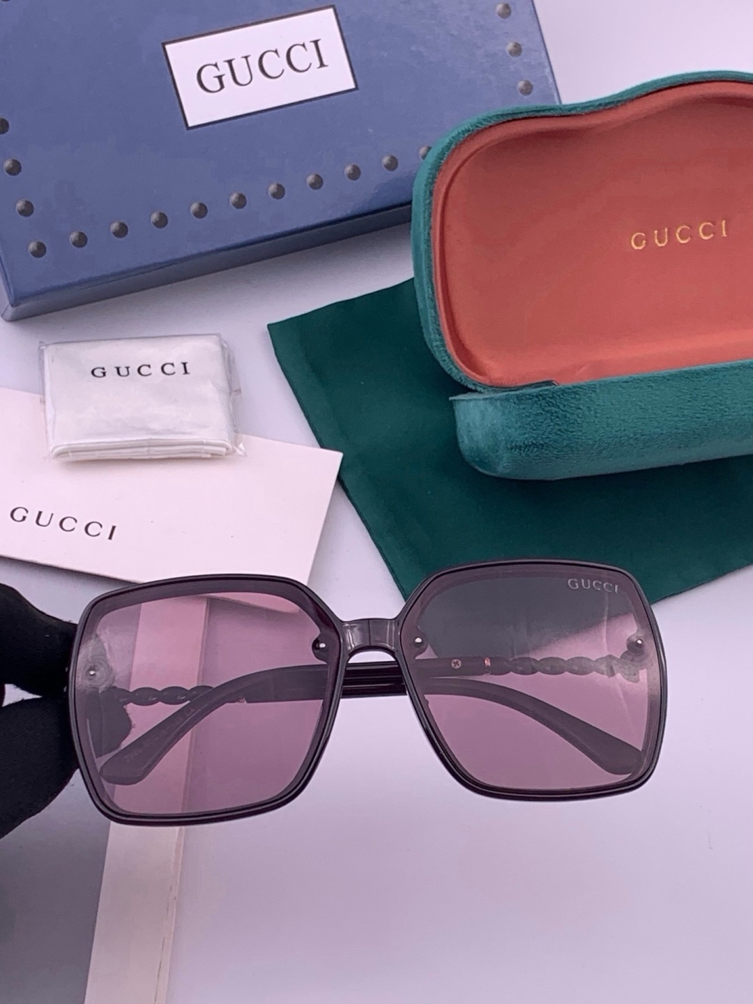 🔺 【GUCCI-偏光太阳镜】开春新款 潮流爆款 时尚圆框偏光太阳镜 高品质 佩戴舒适 网红潮款墨镜 女士高清偏光太阳镜