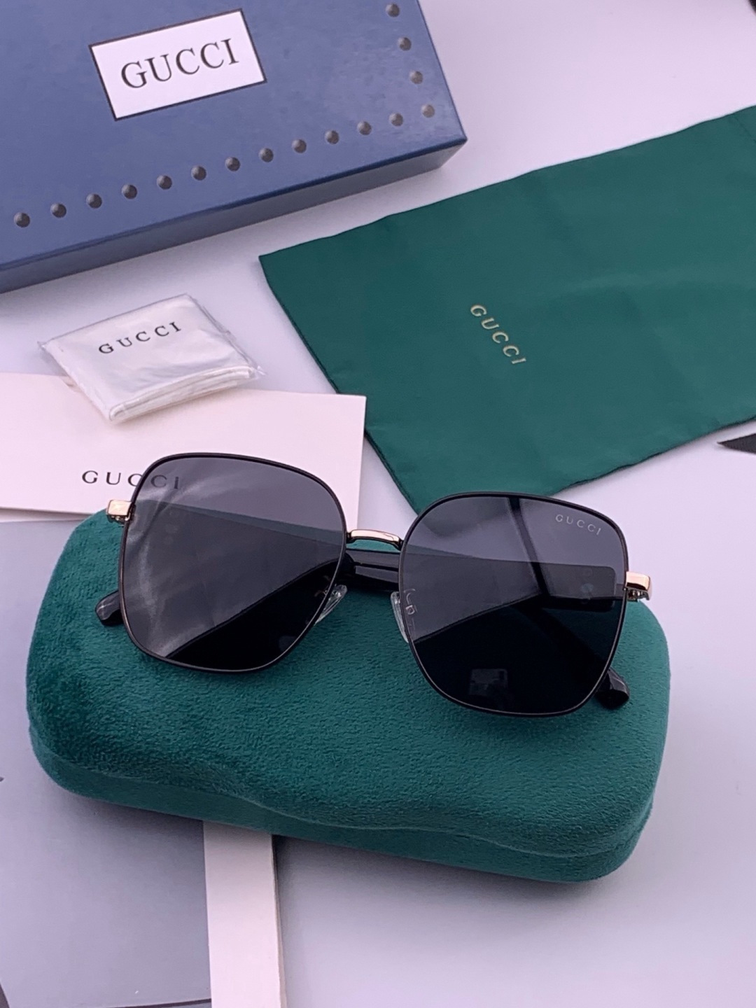 🔺GUCCI🔻古驰 GG圆框太阳镜 完美品质 🎓独特设计  适合各种脸型 亮相时装周 超时尚百搭 实物精致  情侣款 男