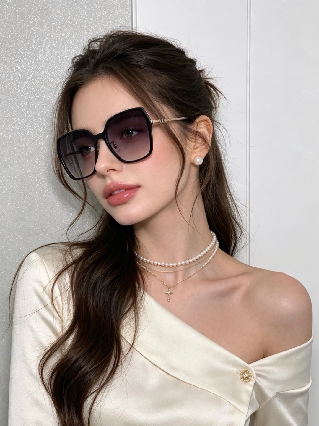 🔺 【GUCCI-偏光太阳镜】开春新款 潮流爆款 时尚圆框偏光太阳镜 高品质 佩戴舒适 网红潮款墨镜 女士高清偏光太阳镜