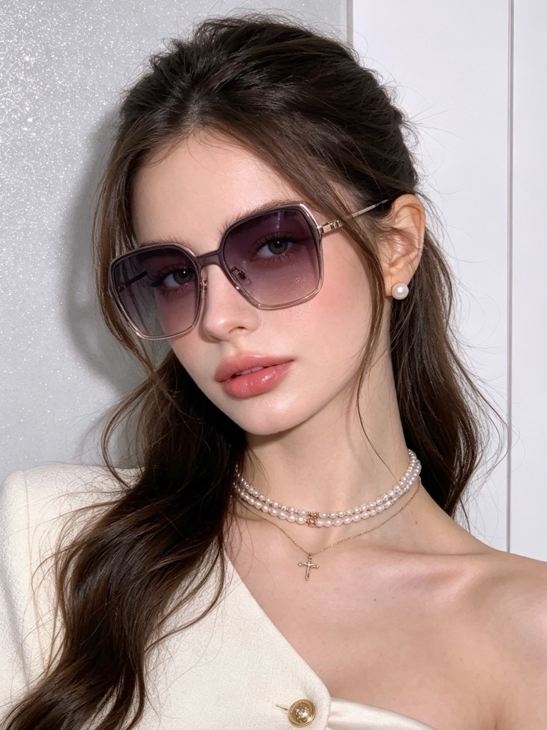 🔺 【GUCCI-偏光太阳镜】开春新款 潮流爆款 时尚圆框偏光太阳镜 高品质 佩戴舒适 网红潮款墨镜 女士高清偏光太阳镜