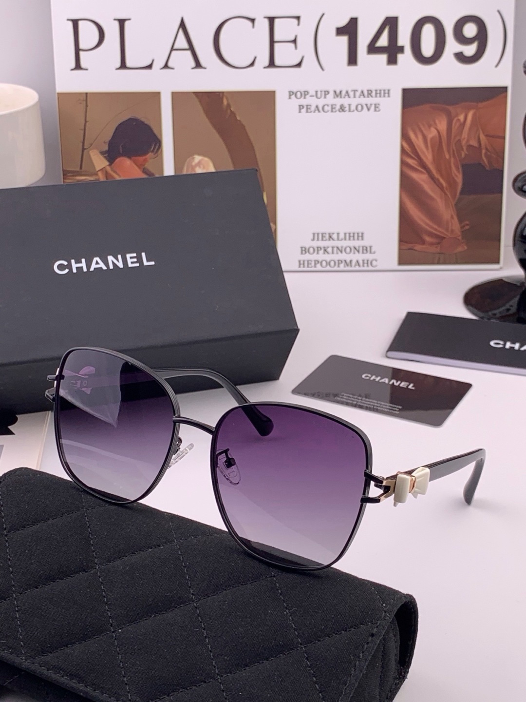 新品CHANEL 香奈儿太阳镜以独特魅力和前卫风格诠释春夏最新眼镜，质感超好佩带舒适 型号：CH4759
