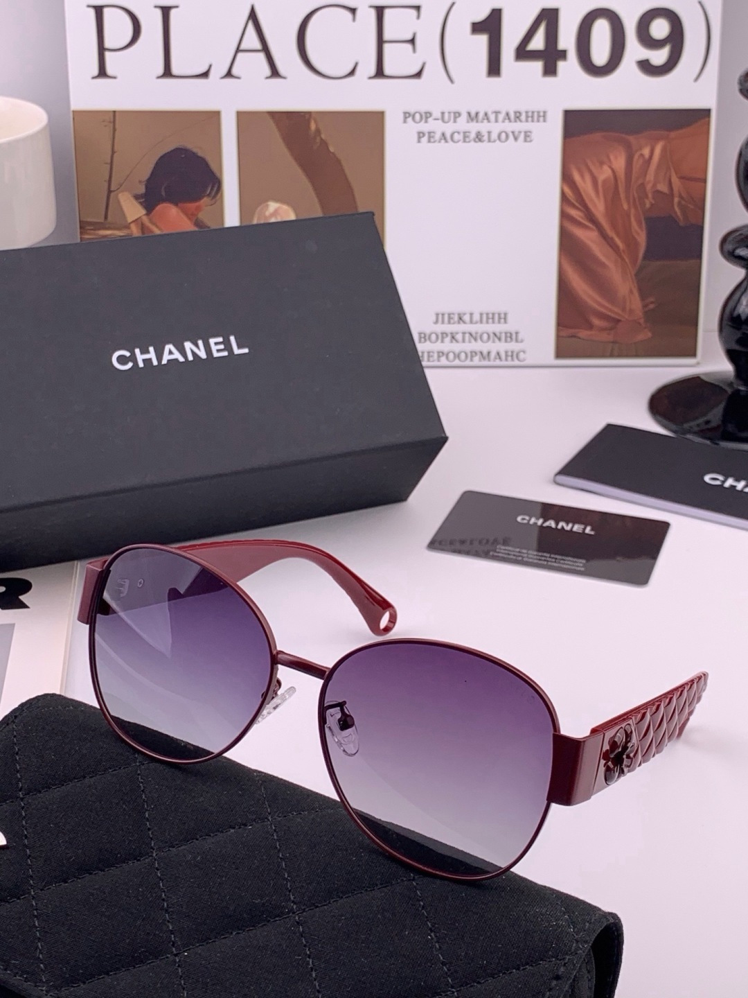 【CHANEL】香奈儿 新款潮流爆款 时尚小框太阳镜 佩戴舒适 网红潮款墨镜  女士高清加厚偏光太阳镜🕶️ 🎉高品质TR