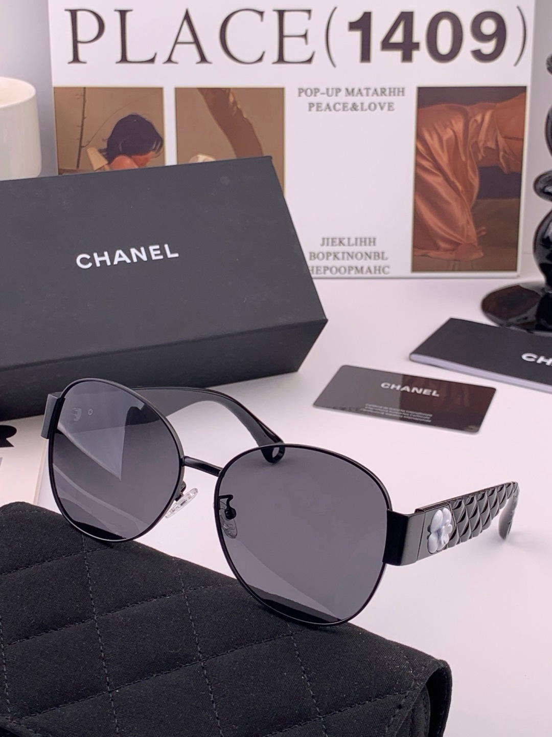 【CHANEL】香奈儿 新款潮流爆款 时尚小框太阳镜 佩戴舒适 网红潮款墨镜  女士高清加厚偏光太阳镜🕶️ 🎉高品质TR