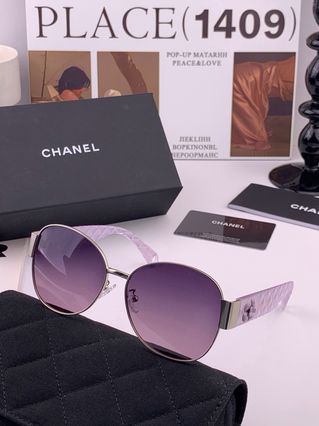 【CHANEL】香奈儿 新款潮流爆款 时尚小框太阳镜 佩戴舒适 网红潮款墨镜  女士高清加厚偏光太阳镜🕶️ 🎉高品质TR