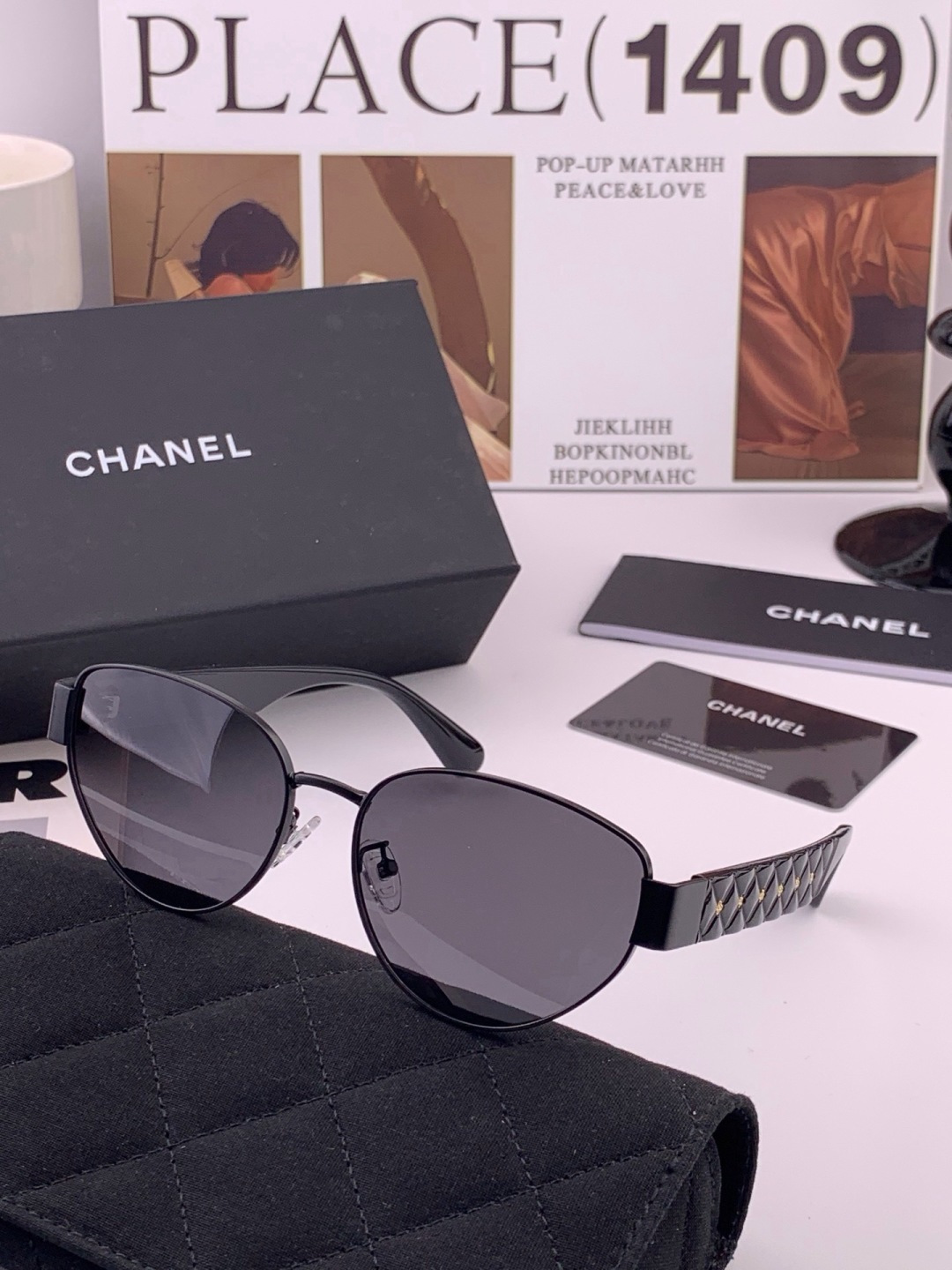 【CHANEL】香奈儿 新款潮流爆款 时尚小框太阳镜 佩戴舒适 网红潮款墨镜  女士高清加厚偏光太阳镜🕶️ 🎉高品质TR