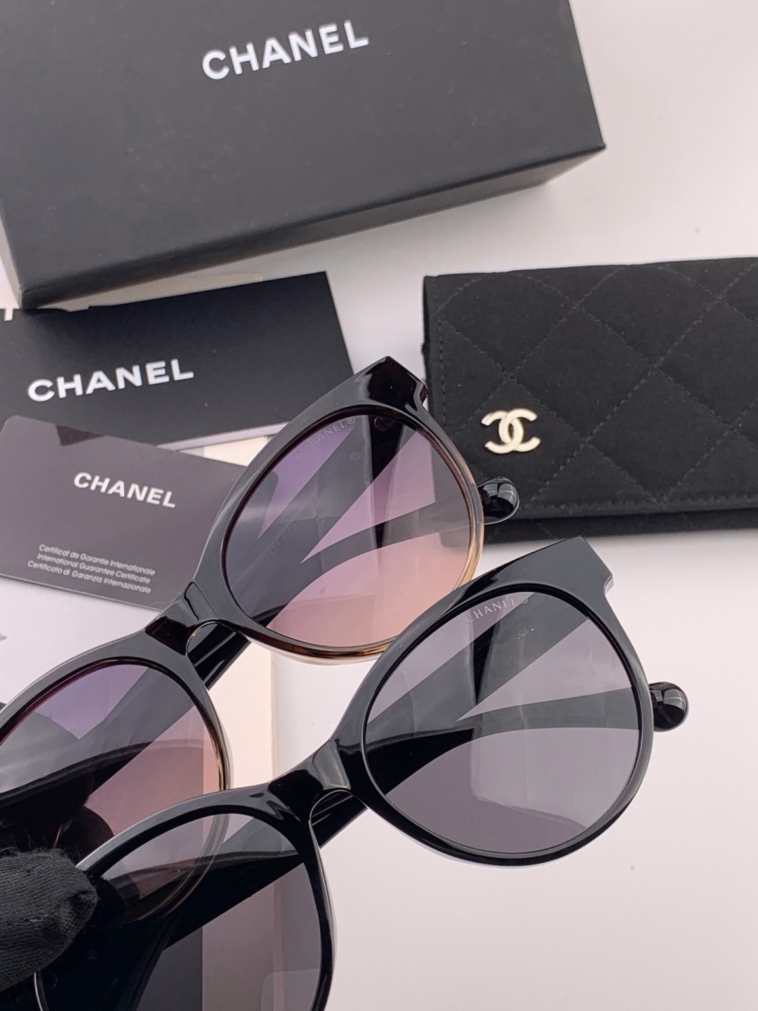 【CHANEL】香奈儿 新款潮流爆款 时尚圆框太阳镜 佩戴舒适 网红潮款墨镜  女士高清加厚偏光太阳镜🕶️ 🎉高品质TR
