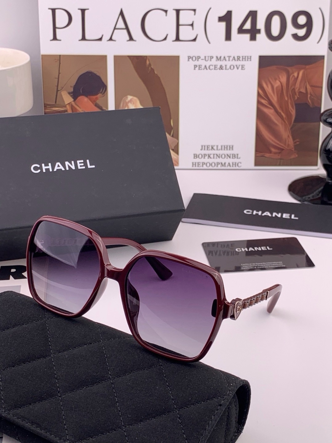 【CHANEL】香奈儿 新款潮流爆款 时尚方框太阳镜 佩戴舒适 网红潮款墨镜  女士高清加厚偏光太阳镜🕶️ 🎉高品质TR