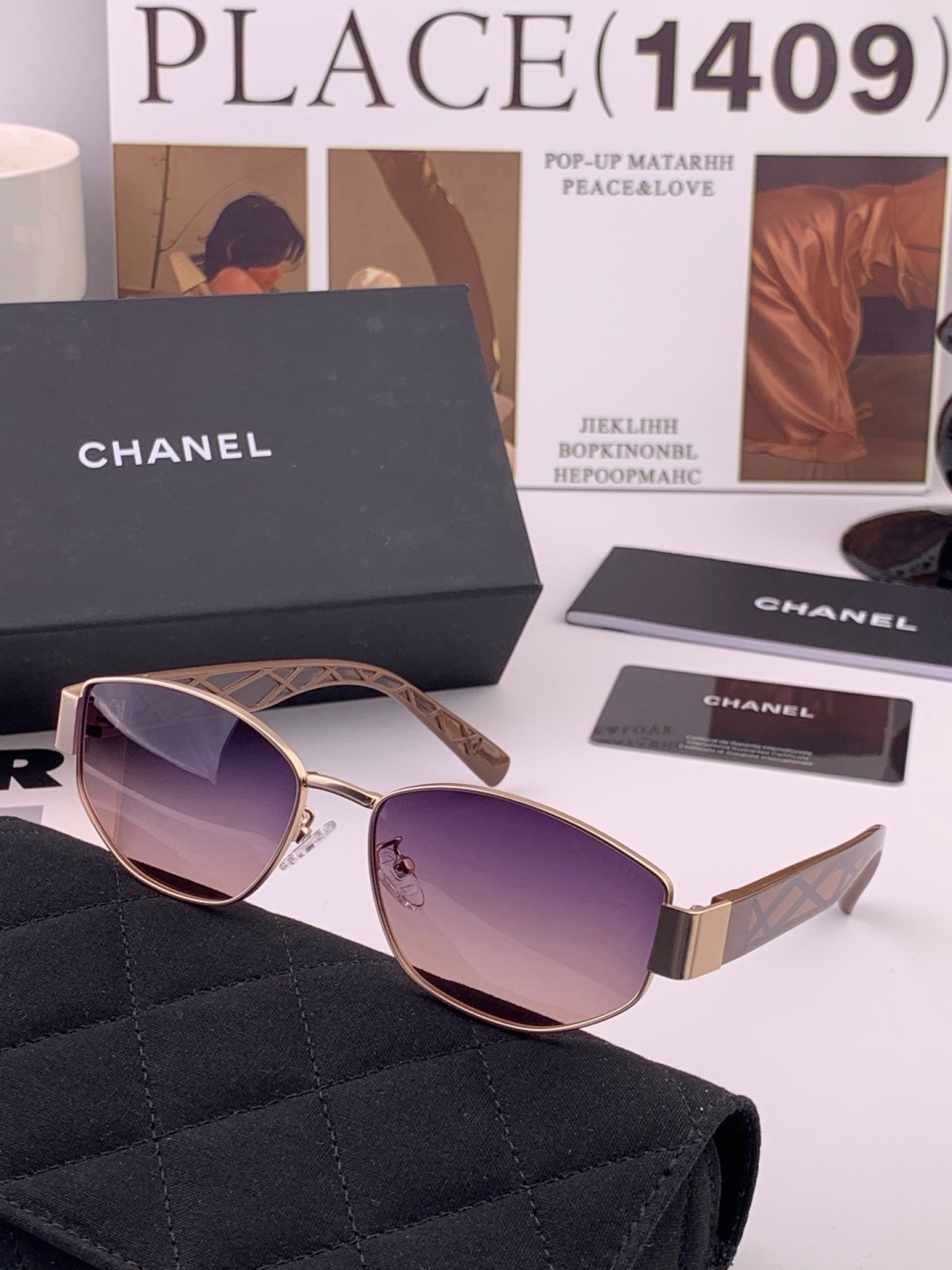 【CHANEL】香奈儿 新款潮流爆款 时尚小框太阳镜 佩戴舒适 网红潮款墨镜  女士高清加厚偏光太阳镜🕶️ 🎉高品质TR