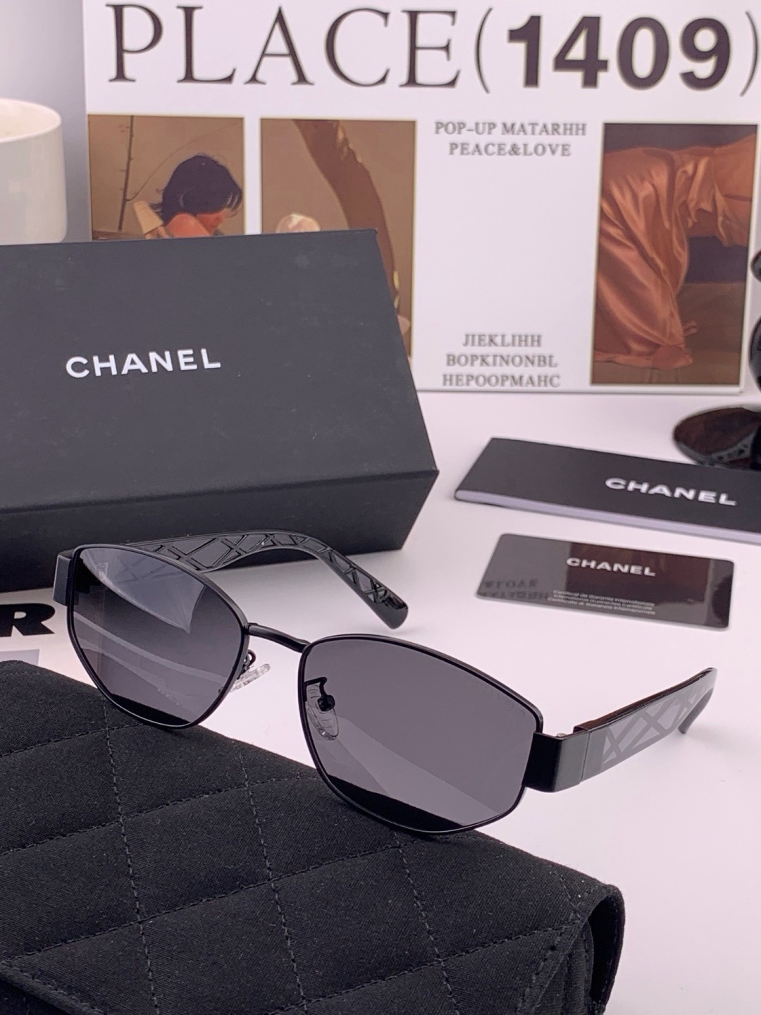 【CHANEL】香奈儿 新款潮流爆款 时尚小框太阳镜 佩戴舒适 网红潮款墨镜  女士高清加厚偏光太阳镜🕶️ 🎉高品质TR