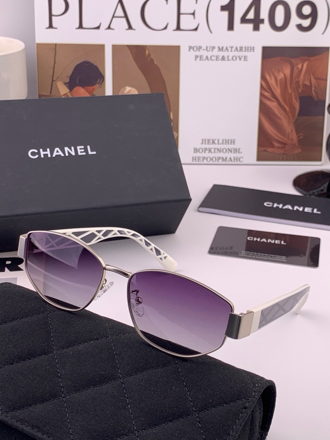 【CHANEL】香奈儿 新款潮流爆款 时尚小框太阳镜 佩戴舒适 网红潮款墨镜  女士高清加厚偏光太阳镜🕶️ 🎉高品质TR