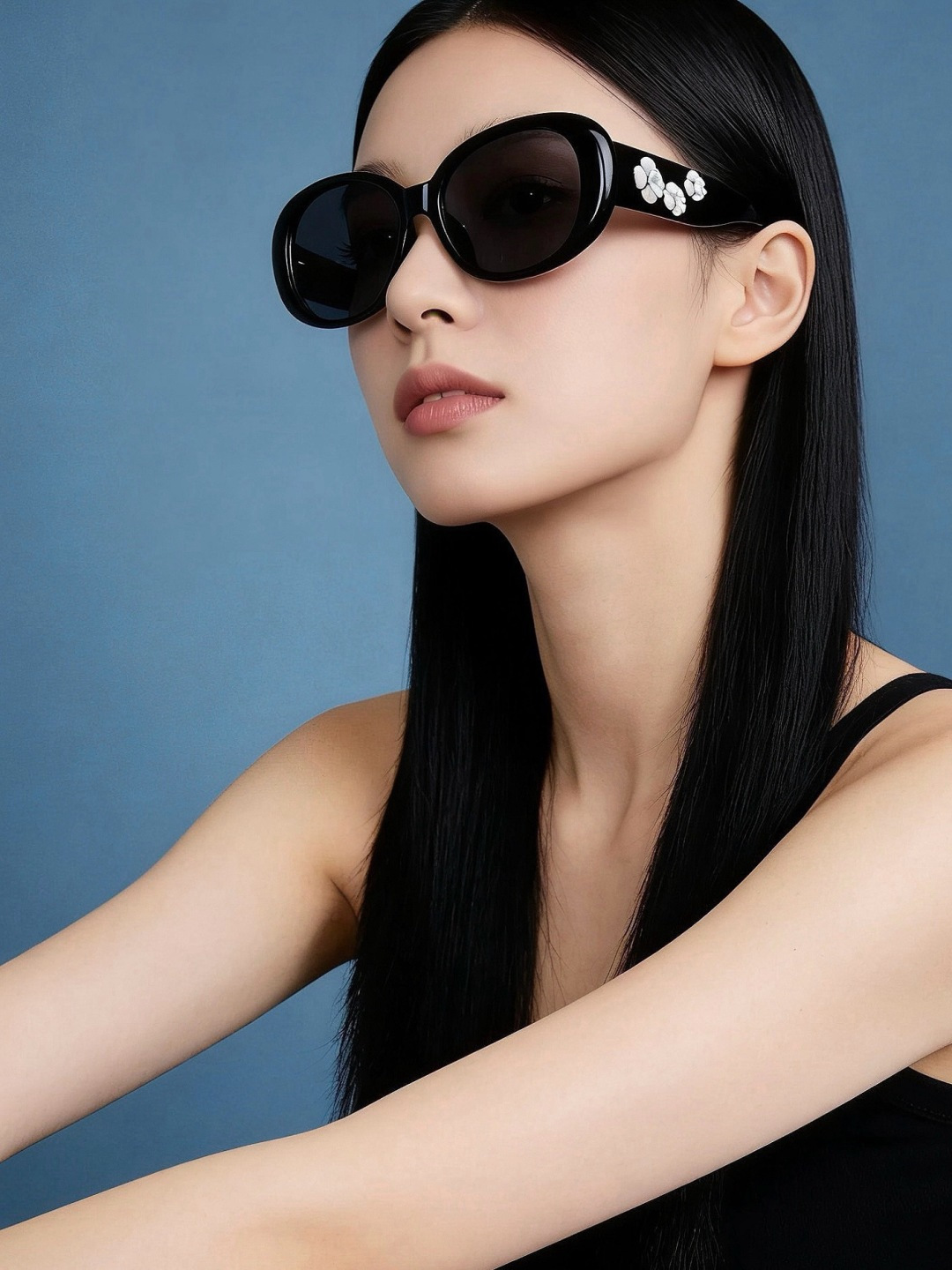 【CHANEL】香奈儿 新款山茶花潮流爆款 时尚圆框高清偏光太阳镜 佩戴舒适 网红潮款墨镜  ♥️♥️型号：CH2788