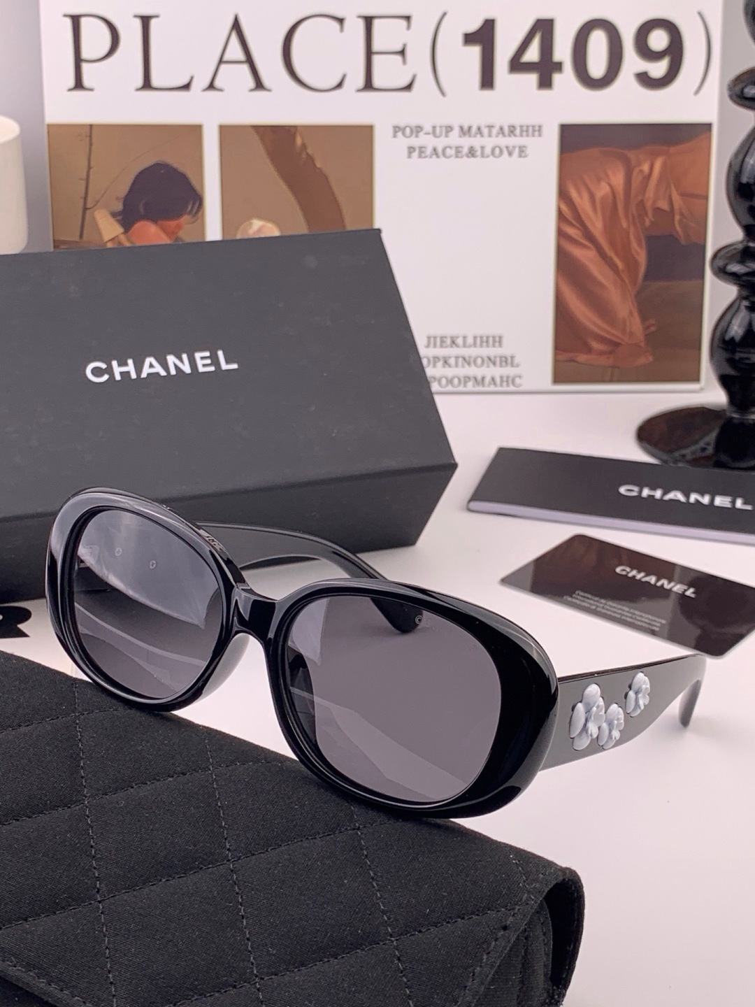 【CHANEL】香奈儿 新款山茶花潮流爆款 时尚圆框高清偏光太阳镜 佩戴舒适 网红潮款墨镜  ♥️♥️型号：CH2788