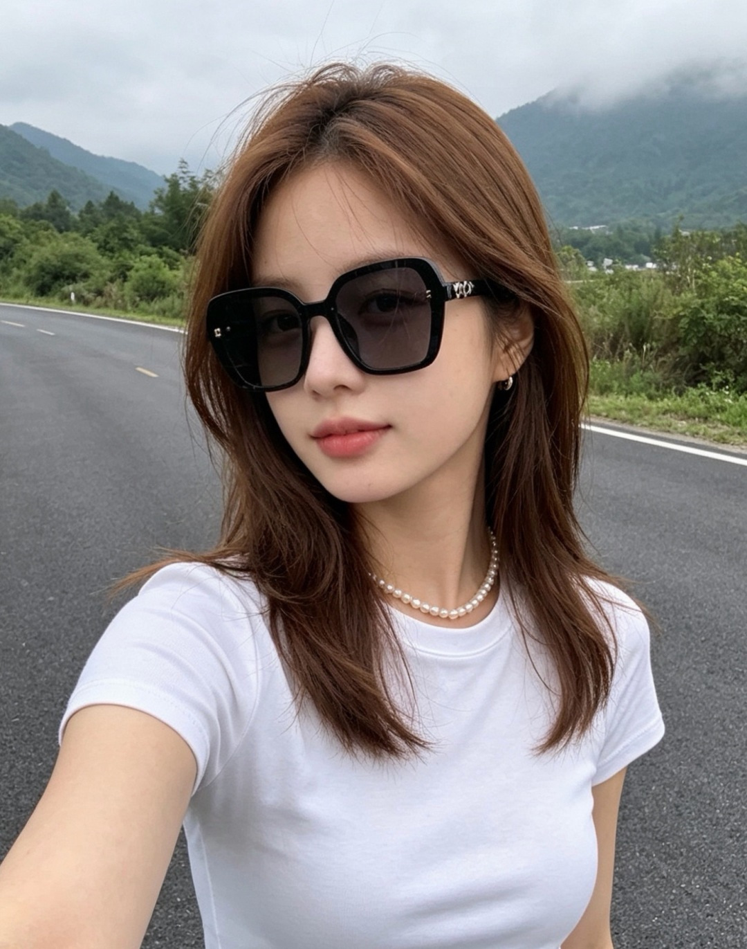 🔺CHANEL🔻官方早春新款，众多明星同款[色]香奈儿‼️‼️新款珍珠大框偏光墨镜 ，🌈🌈宝丽来超清偏光太阳镜🔝🔝型号：