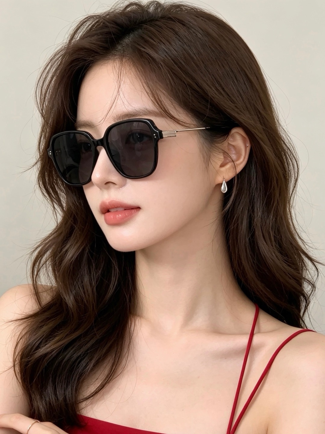 🔺 【GUCCI】开春新款 潮流爆款 时尚方框偏光太阳镜 高品质 佩戴舒适 网红潮款墨镜 女士高清尼龙偏光太阳镜🕶️ 🎉