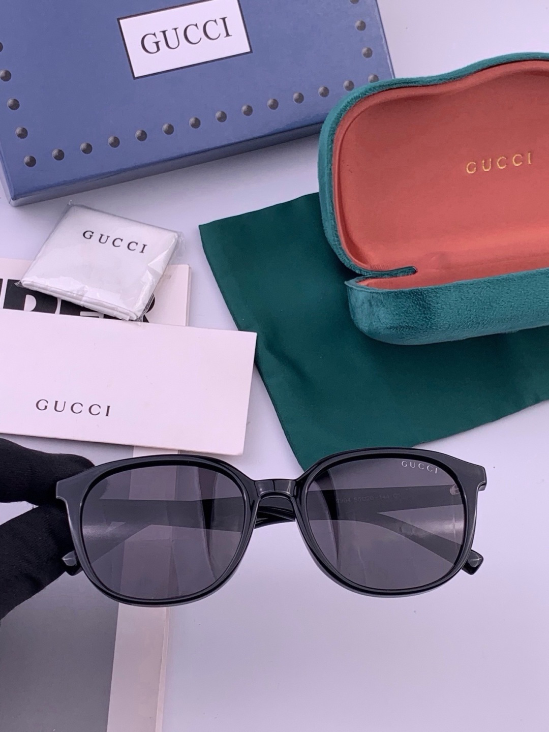 🔺 【GUCCI】开春新款 潮流爆款 时尚方框偏光太阳镜 高品质 佩戴舒适 网红潮款墨镜 女士高清尼龙偏光太阳镜🕶️ 🎉