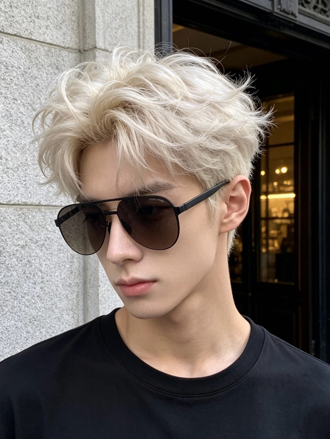 LV 男款炫彩飞行员偏光太阳镜 ❤️材质：高清尼龙加厚卡槽高清偏光镜片 🌹无边框镜架💕颜👍型号：L78903