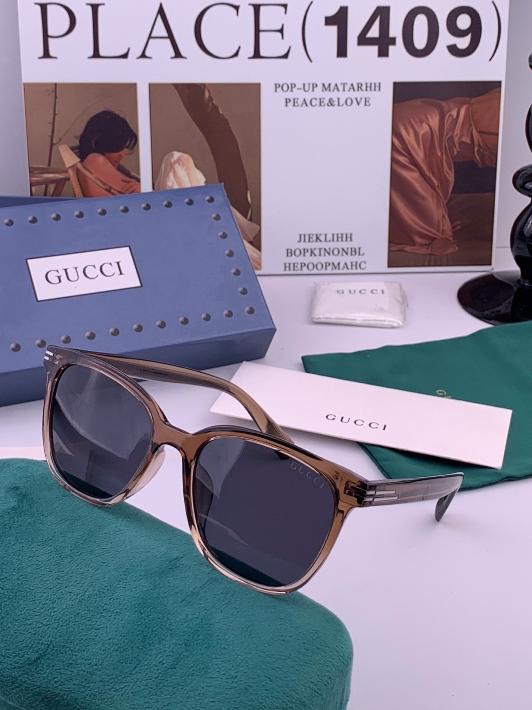 🔺 【GUCCI-偏光太阳镜】开春新款 潮流爆款 时尚偏光太阳镜 高品质 佩戴舒适 网红潮款墨镜 女士高清偏光太阳镜🕶️