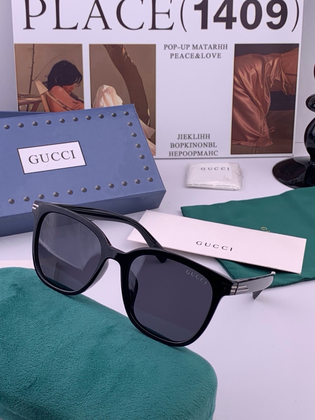 🔺 【GUCCI-偏光太阳镜】开春新款 潮流爆款 时尚偏光太阳镜 高品质 佩戴舒适 网红潮款墨镜 女士高清偏光太阳镜🕶️