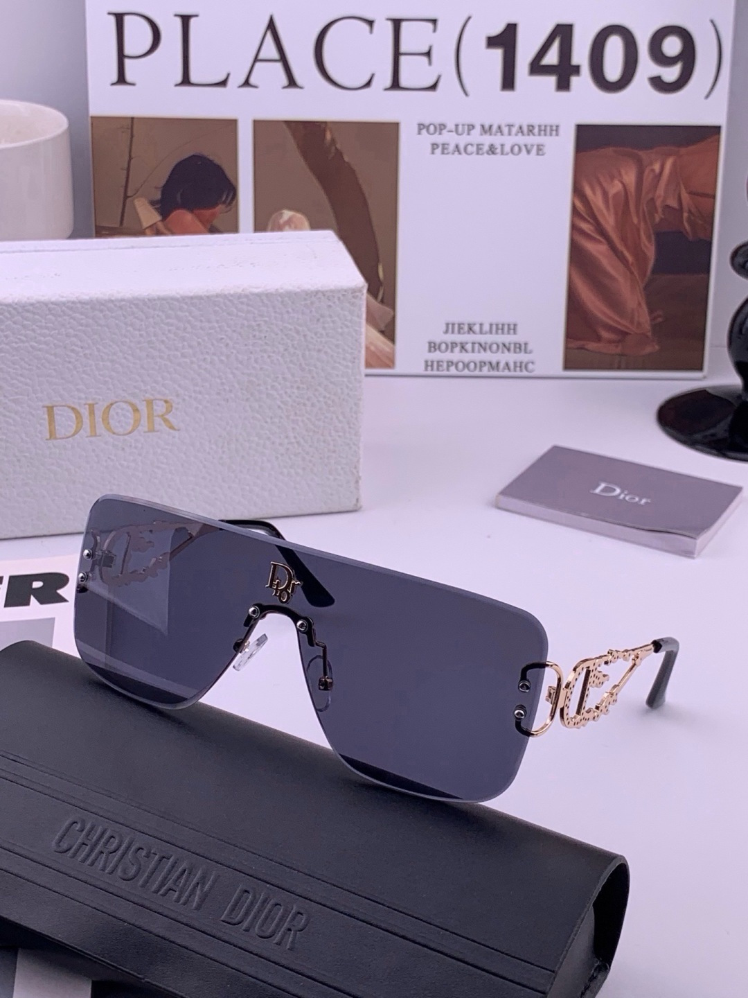 🔺 【DIOR-迪奥】开春新款 潮流爆款 时尚连体太阳镜 高品质 佩戴舒适 网红潮款墨镜 女士高清太阳镜🕶️ 🎉高品质T