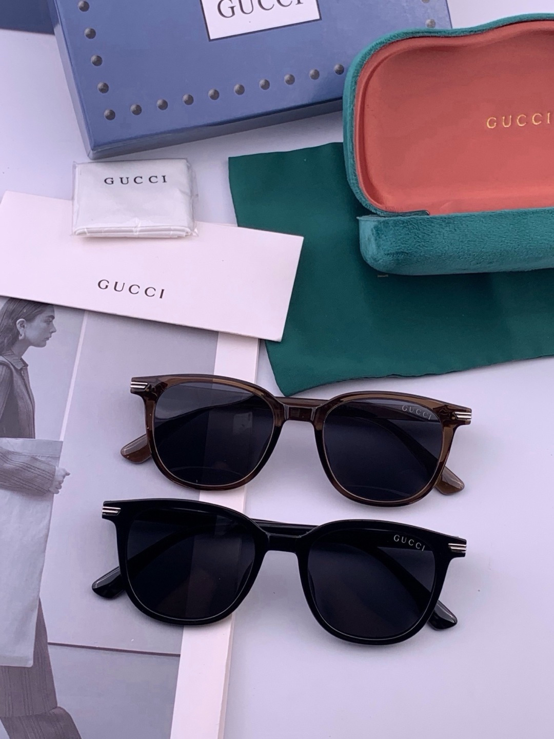 🔺 【GUCCI-偏光太阳镜】开春新款 潮流爆款 时尚偏光太阳镜 高品质 佩戴舒适 网红潮款墨镜 女士高清偏光太阳镜🕶️
