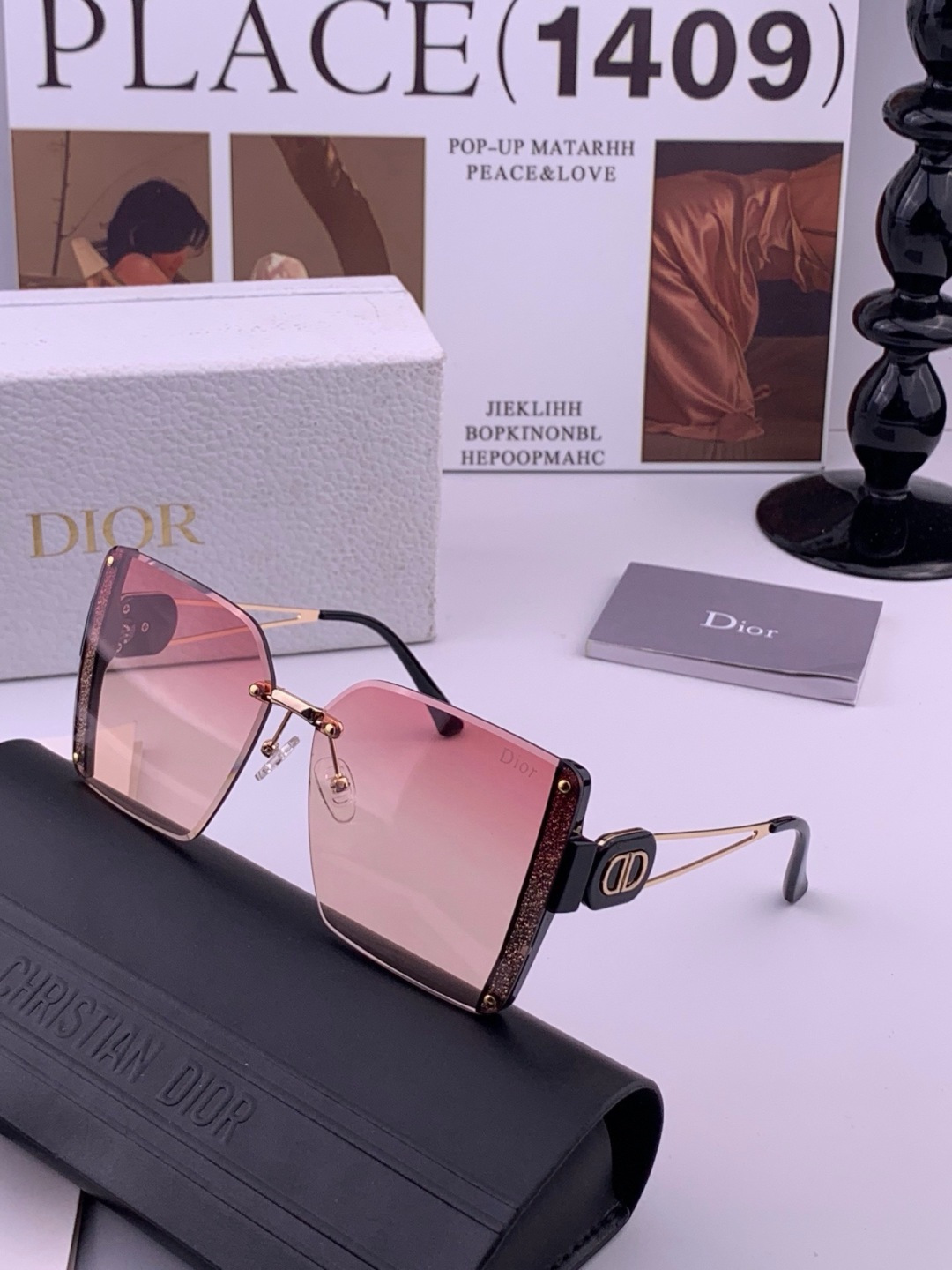 🔺 【DIOR-迪奥】开春新款 潮流爆款 时尚方框太阳镜 高品质 佩戴舒适 网红潮款墨镜 型号：D2365