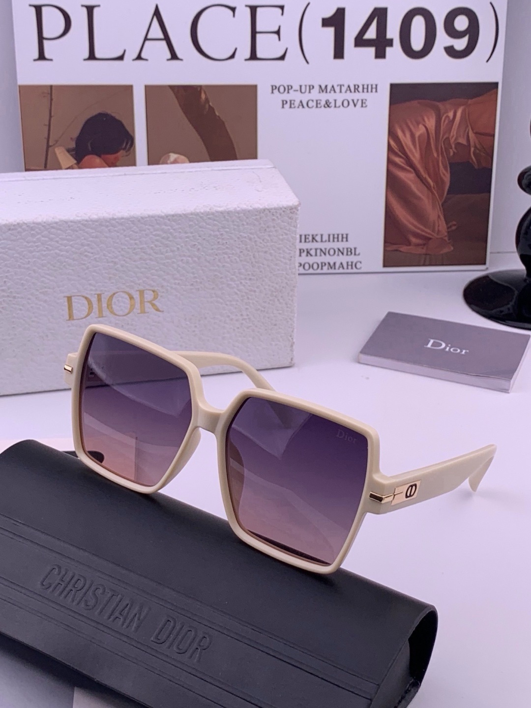 🔺 【DIOR】开春新款 潮流爆款 时尚方框偏光太阳镜 高品质 佩戴舒适 网红潮款墨镜 女士高清加厚偏光太阳镜🕶️ 🎉高