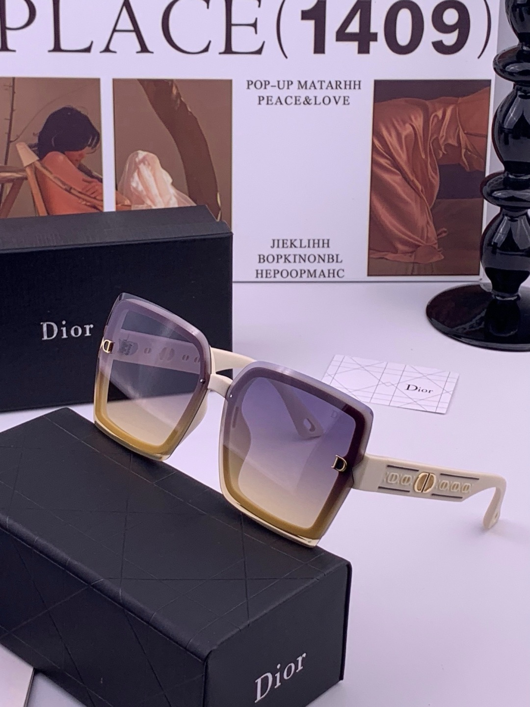 🔺 【DIOR-迪奥】开春新款 潮流爆款 时尚方框偏光太阳镜 高品质 佩戴舒适 网红潮款墨镜 女士高清加厚偏光太阳镜🕶️