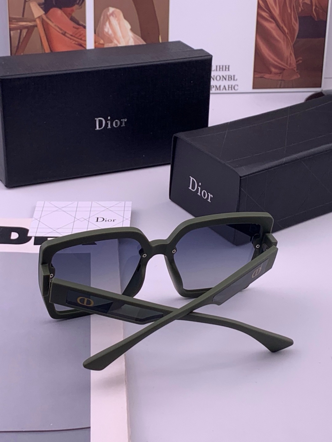 🔺 【DIOR-迪奥】开春新款 潮流爆款 时尚方框偏光太阳镜 高品质 佩戴舒适 网红潮款墨镜 女士高清偏光太阳镜🕶️ 🎉