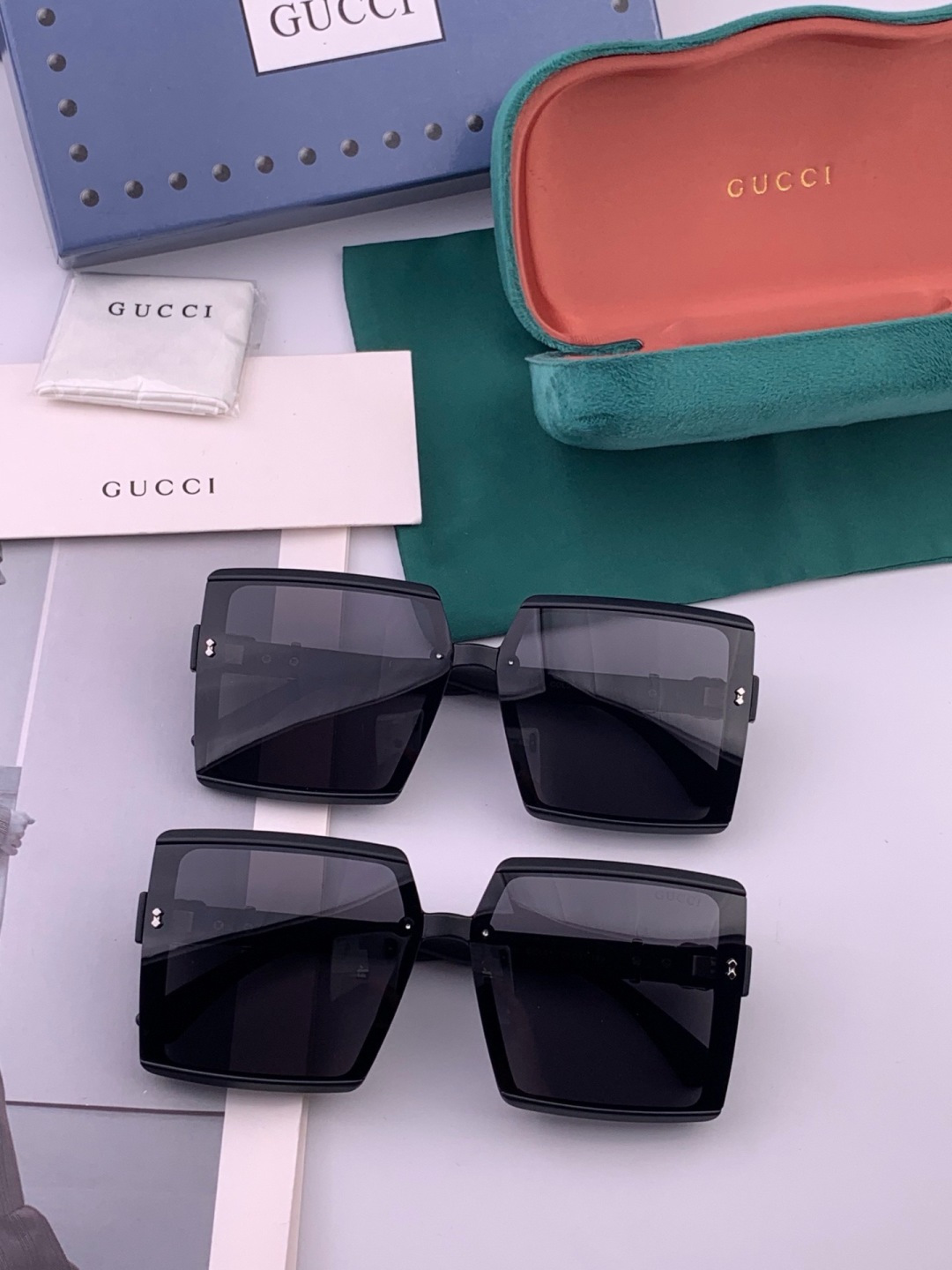 新款！新款出货！ 女士高清加厚偏光太阳镜🕶️ 🎉💍新款GUCCI偏光太阳镜[得意]开车驾驶镜时尚墨镜💐💐🌸世界顶级奢华品