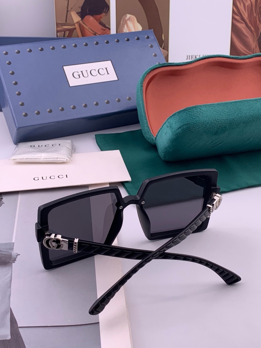 新款！新款出货！ 女士高清加厚偏光太阳镜🕶️ 🎉💍新款GUCCI偏光太阳镜[得意]开车驾驶镜时尚墨镜💐💐🌸世界顶级奢华品