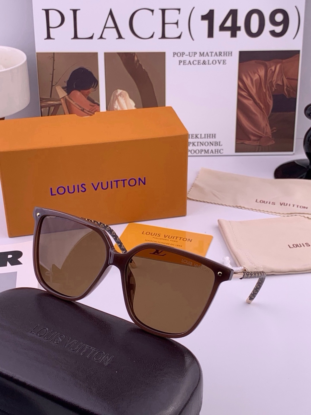 LV 🔥  高品质情侣款款墨镜   👍 进口宝丽来偏光镜片  🔥蛤蟆镜 开车钓鱼都可 🔥百搭显瘦墨镜韩版 大框司机开车防