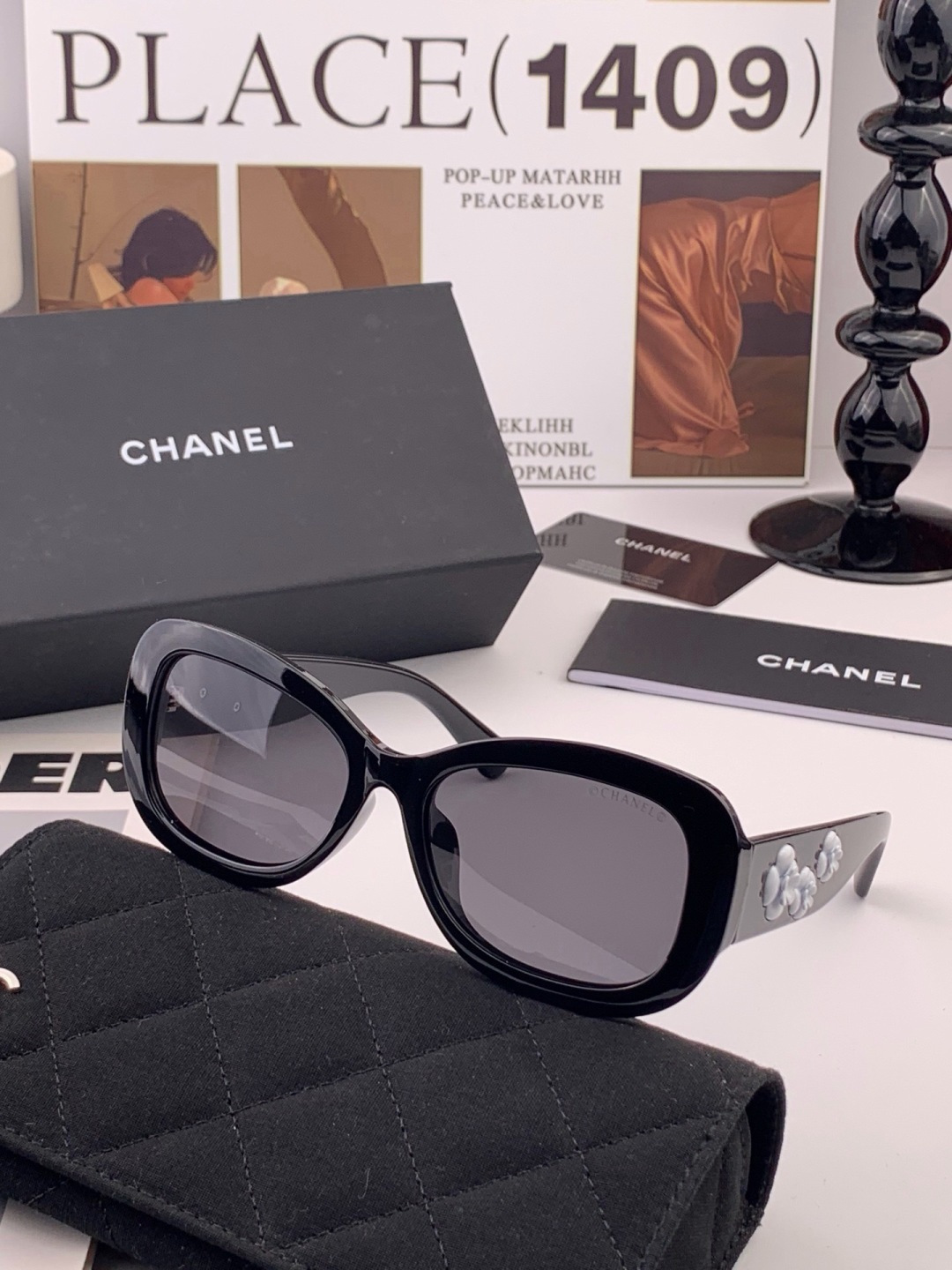 【CHANEL】香奈儿 新款山茶花潮流爆款 时尚圆框高清偏光太阳镜 佩戴舒适 网红潮款墨镜  ♥️♥️型号：CH3788