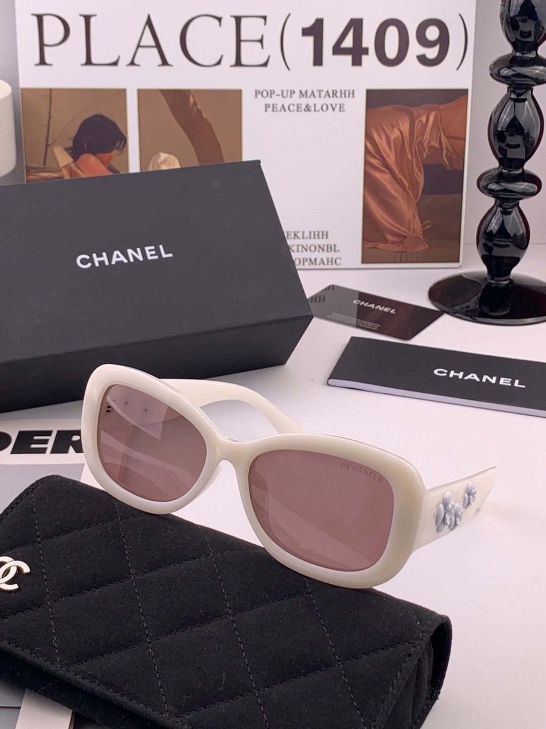 【CHANEL】香奈儿 新款山茶花潮流爆款 时尚圆框高清偏光太阳镜 佩戴舒适 网红潮款墨镜  ♥️♥️型号：CH3788