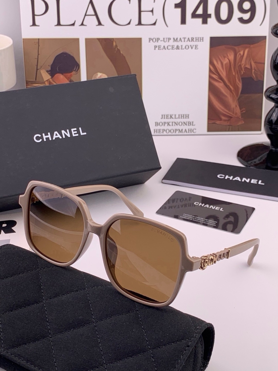 【CHANEL】香奈儿 新款潮流爆款 时尚方框太阳镜 佩戴舒适 网红潮款墨镜  女士高清加厚偏光太阳镜🕶️ 🎉高品质TR