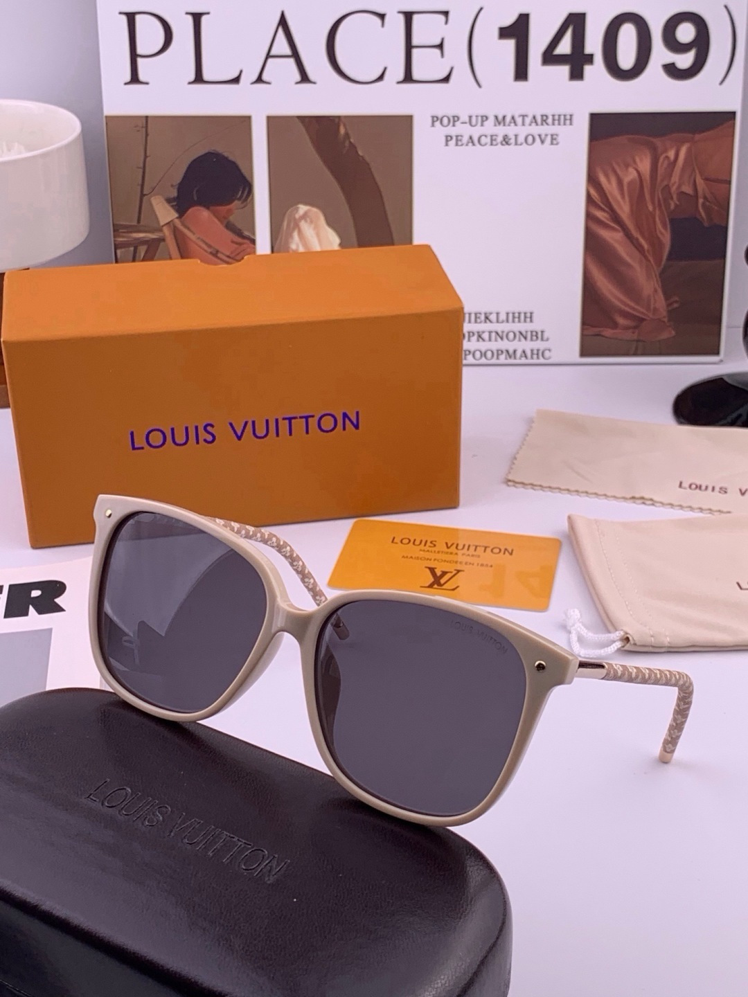LV 🔥  高品质情侣款款墨镜   👍 进口宝丽来偏光镜片  🔥蛤蟆镜 开车钓鱼都可 🔥百搭显瘦墨镜韩版 大框司机开车防