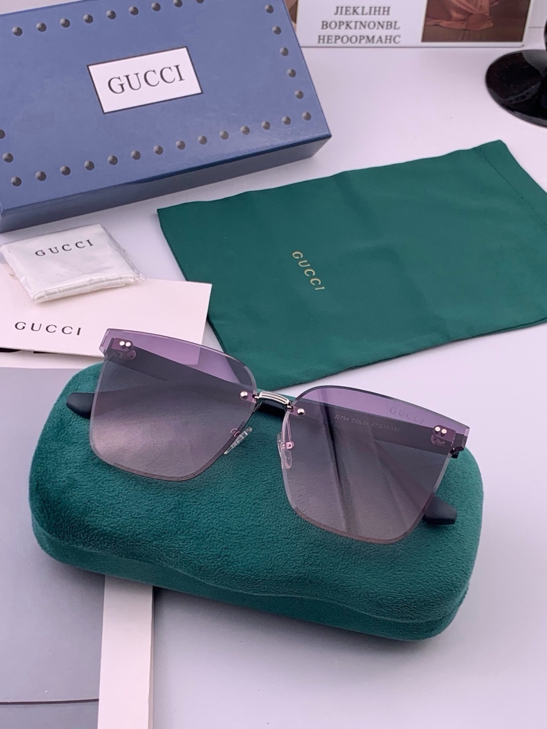 🔺 【GUCCI】开春新款 潮流爆款 时尚方框太阳镜 高品质 佩戴舒适 网红潮款墨镜 型号：G4279