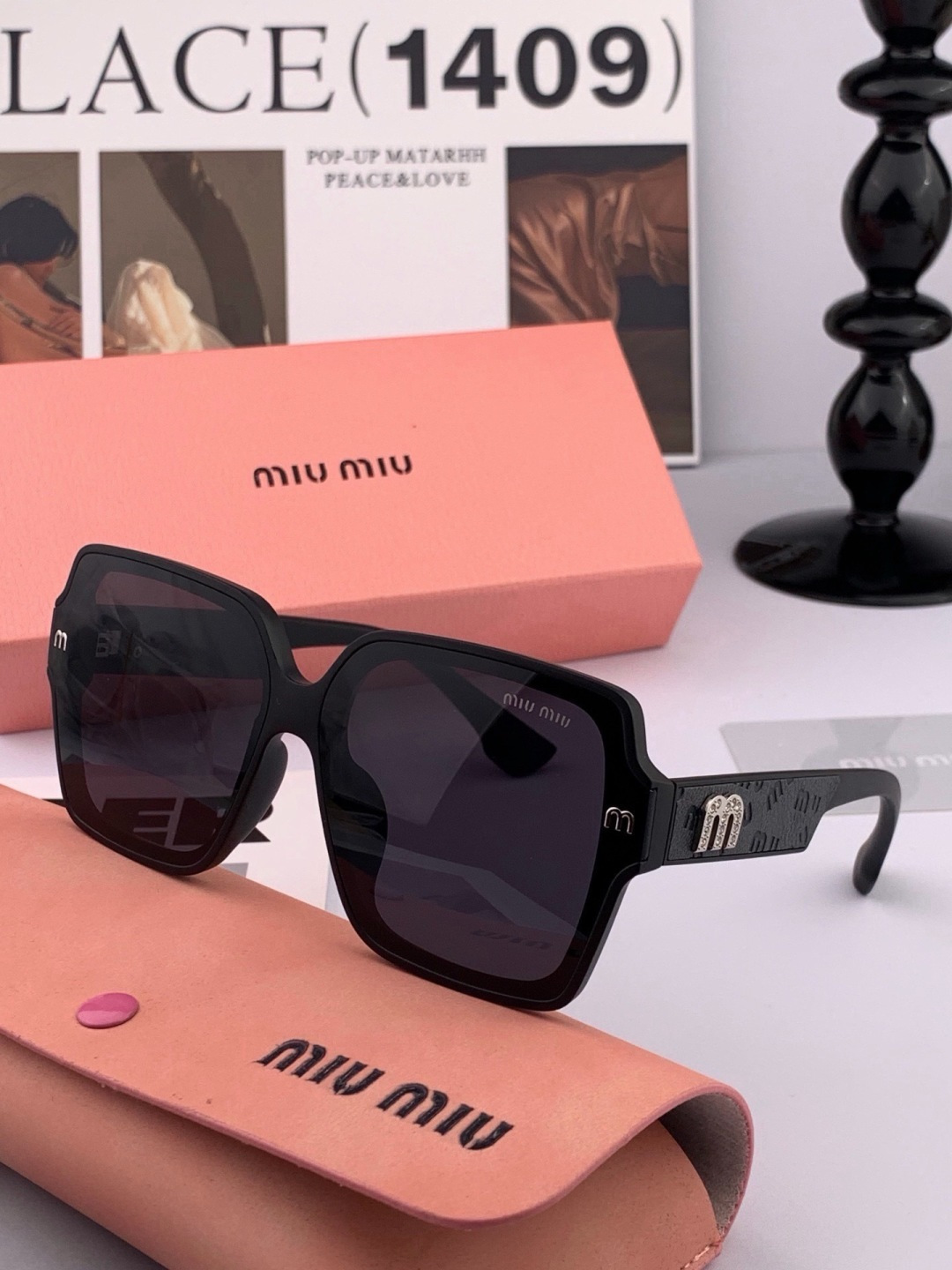 MIUMIU/缪缪🖇🖇开春新款🌟闪耀新款璀璨登台 ❤❤太阳镜潮品 精致个性设计简约时尚 专柜品质值得拥有 绝对潮爆 提升