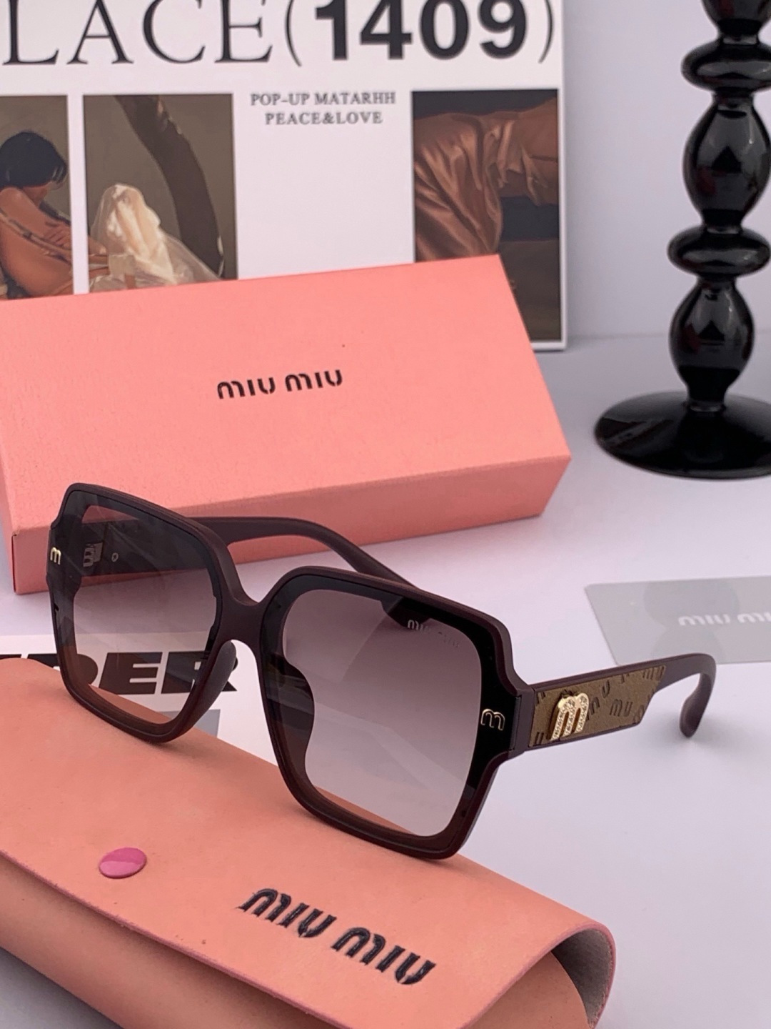 MIUMIU/缪缪🖇🖇开春新款🌟闪耀新款璀璨登台 ❤❤太阳镜潮品 精致个性设计简约时尚 专柜品质值得拥有 绝对潮爆 提升