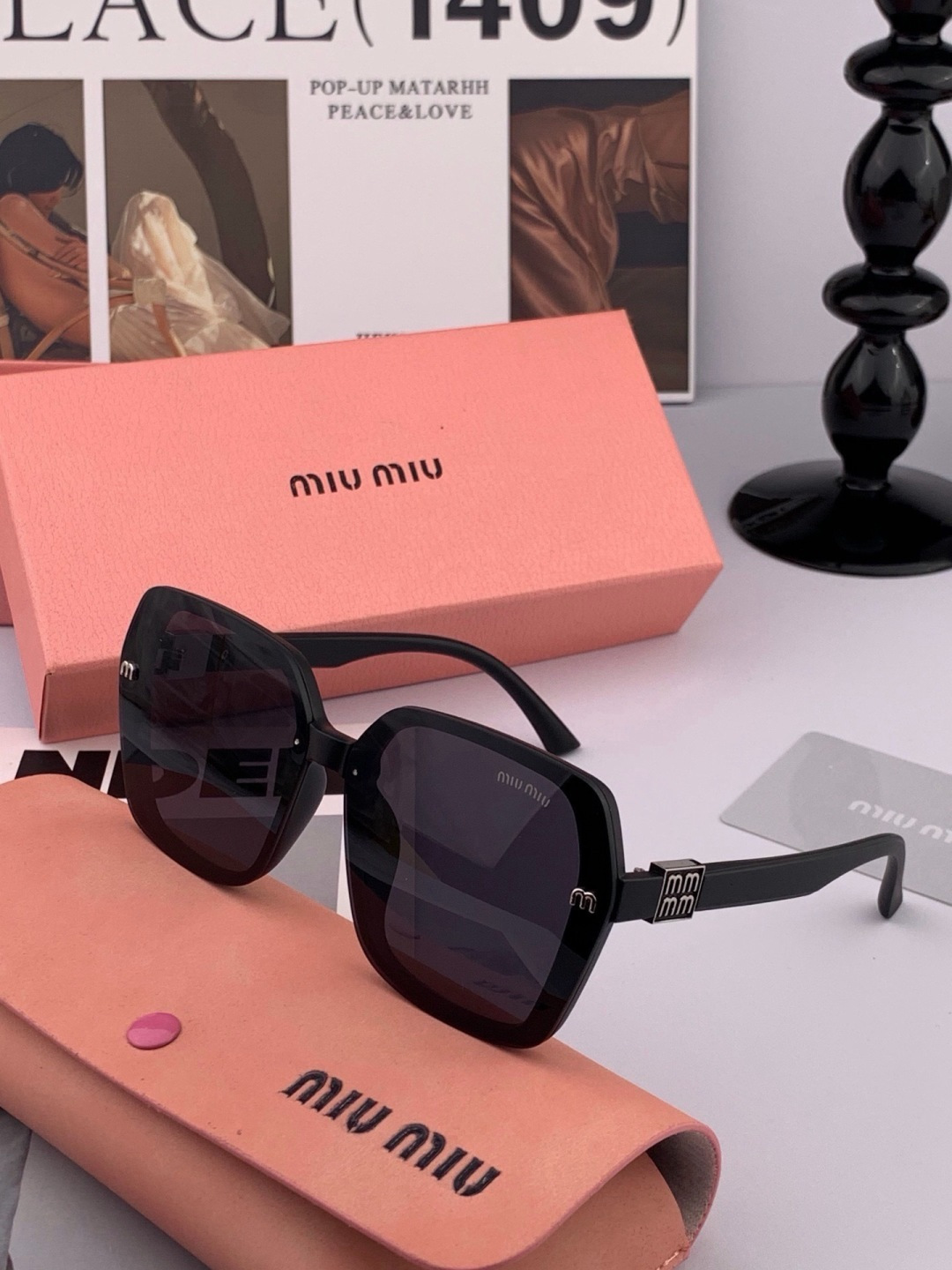 MIUMIU/缪缪🖇🖇开春新款🌟闪耀新款璀璨登台 ❤❤太阳镜潮品 精致个性设计简约时尚 专柜品质值得拥有 绝对潮爆 提升
