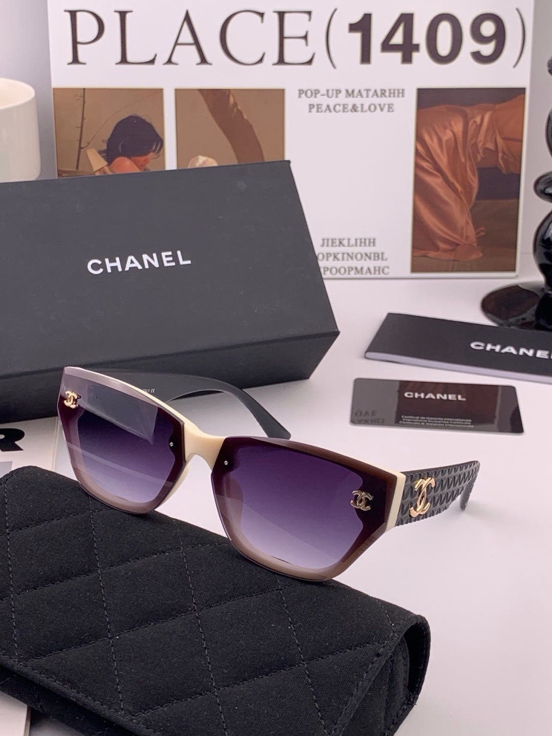 新品CHANEL 香奈儿太阳镜以独特魅力和前卫风格诠释春夏最新眼镜，质感超好佩带舒适 型号：CH6530 