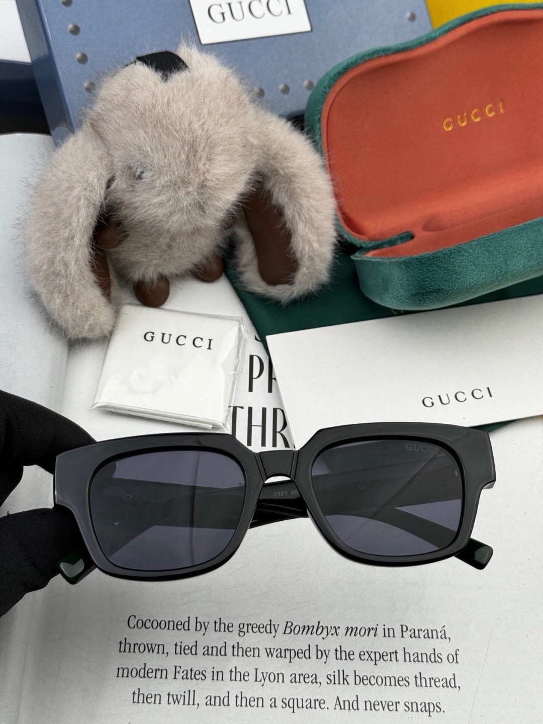 🔺 【GUCCI】开春新款 潮流爆款 时尚方框太阳镜 高品质 佩戴舒适 网红潮款墨镜 型号：G1232
