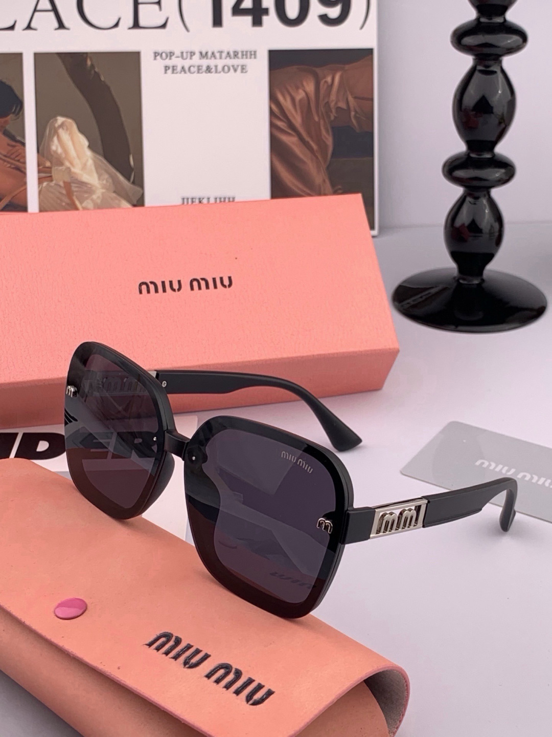 MIUMIU/缪缪🖇🖇开春新款🌟闪耀新款璀璨登台 ❤❤太阳镜潮品 精致个性设计简约时尚 专柜品质值得拥有 绝对潮爆 提升