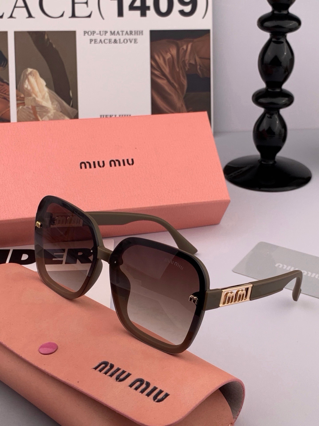 MIUMIU/缪缪🖇🖇开春新款🌟闪耀新款璀璨登台 ❤❤太阳镜潮品 精致个性设计简约时尚 专柜品质值得拥有 绝对潮爆 提升